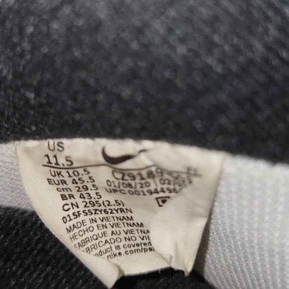 NIKE AIR Force one Blk/White/Gold Gently used 11.5 - Picture 3 of 4